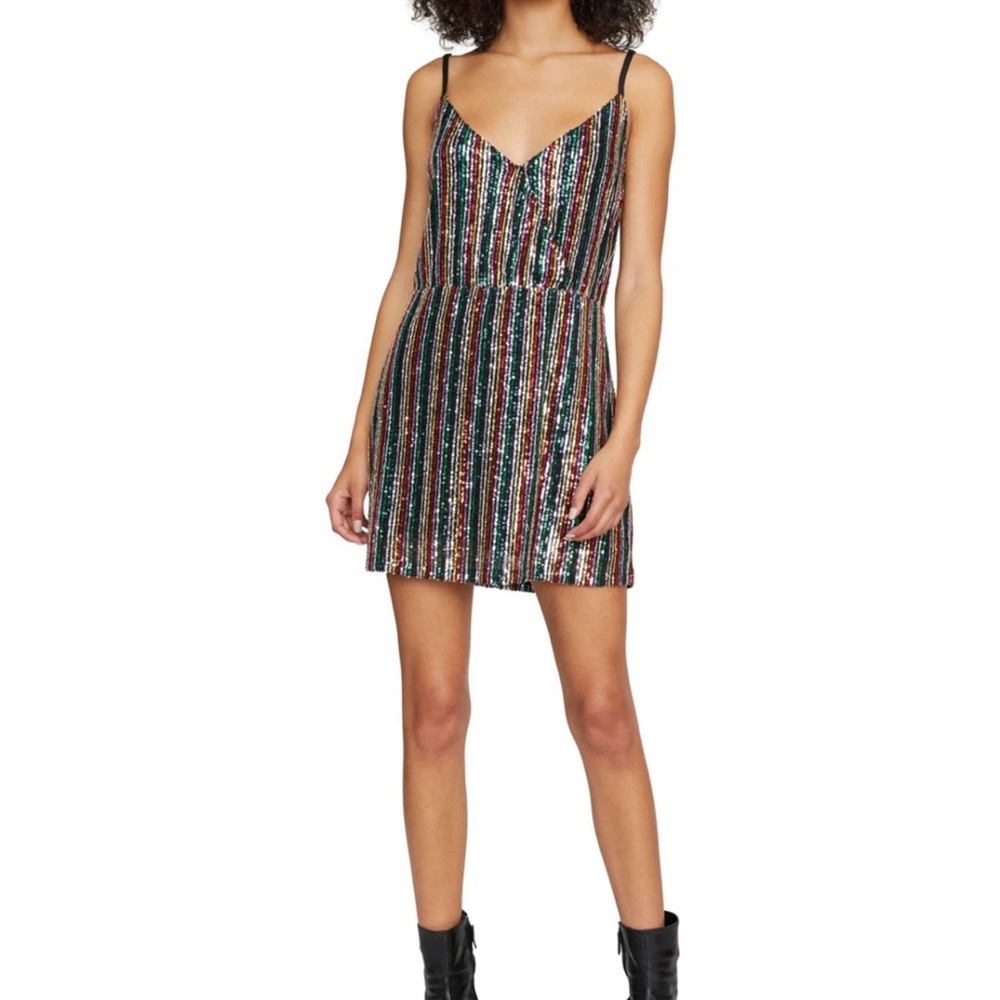 Like New.. Worn it once.
Sanctuary Multi-Color Sequin Mini Dress Sleeveless